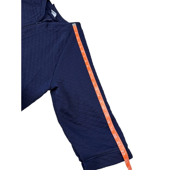 New Plus Size Croft & Barrow® Quilted Zip Short Robe Size 1X Blue - Picture 9 of 11